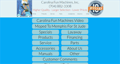 Desktop Screenshot of carolinafunmachines.com