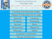 Tablet Screenshot of carolinafunmachines.com